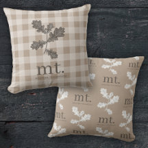 Herfst Herfst Taupe Plaid Moderne Monogram Initial