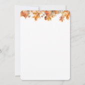 Herfst Herfst Teddy Bear Baby shower Uitnodiging (Achterkant)