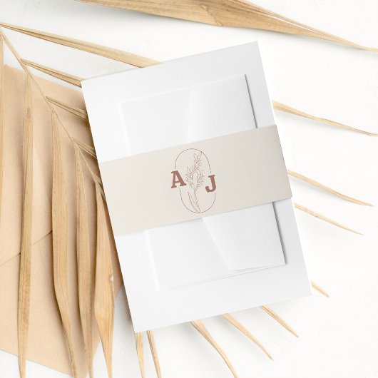 Herfst Herfst Terracotta en Cream Uitnodigingen Wikkel