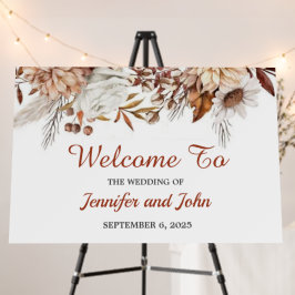 Herfst herfst Terracotta Floral Wedding Welkom