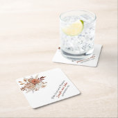 Herfst herfst Terracotta Rustic Floral Wedding Kartonnen Onderzetters (Insitu)