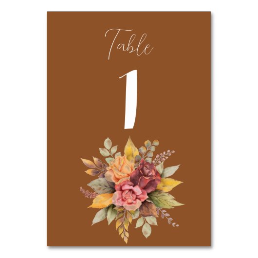 Herfst Herfst Terracotta rustieke Waterverf bruilo Kaart (Voorkant)