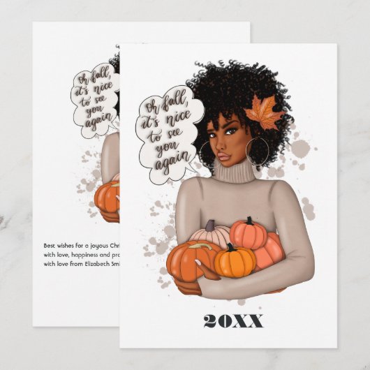 Herfst - Herfst Thanksgiving Groet Feestdagenkaart (Voorkant / Achterkant)