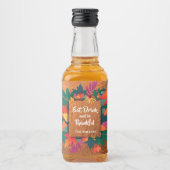 Herfst herfst Thanksgiving lekt op koper Likeurfles Etiket (Voorkant)