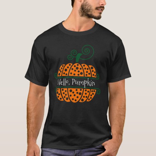 Herfst, Herfst, Thanksgiving, Monogram Pompoen T-shirt (Voorkant)