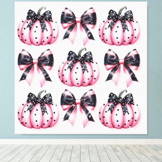 Herfst Herfst Thanksgiving Oogst Bladeren Vallen Canvas Afdruk (Insitu (Houten vloer))