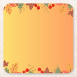Herfst Herfst Thanksgiving Oogst Bladeren Vallen Kartonnen Onderzetters