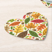 Herfst Herfst Thanksgiving Oogst Bladeren Vallen Kartonnen Onderzetters (Gekanteld)