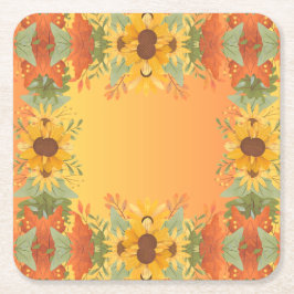 Herfst Herfst Thanksgiving Oogst Bloemen Bloemen Kartonnen Onderzetters