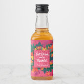 Herfst herfst Thanksgiving op warm roze Likeurfles Etiket (Voorkant)