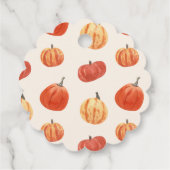 Herfst Herfst Thanksgiving Partij Waterverf Pompoe Bedankjes Labels (Achterkant)