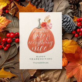 Herfst Herfst Thanksgiving Partij Waterverf Pompoe Briefkaart