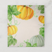 Herfst Herfst Thanksgiving Pompoen Foliage Plaatskaartje (Buitenkant ongevouwen)