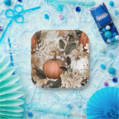 Herfst / Herfst Thanksgiving pompoenen Papieren Bordje (Feest)