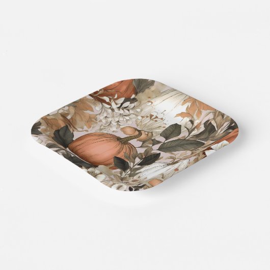 Herfst / Herfst Thanksgiving pompoenen Papieren Bordje (Gebogen)