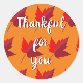 Herfst Herfst Thanksgiving Ronde Sticker