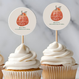 Herfst Herfst Thanksgiving Sinaasappel Pompoen Ronde Sticker