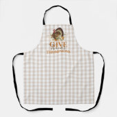 Herfst Herfst Thanksgiving Turkije Buffalo Check Schort (Voorkant)