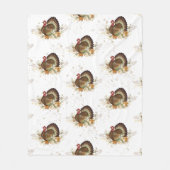 Herfst Herfst Thanksgiving Turkije Fleece Deken (Voorkant)