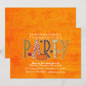 Herfst Herfst Thanksgiving Verjaardagsfeest Uitnod Kaart (Voorkant / Achterkant)