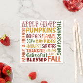 Herfst herfst Thanksgiving wintervakantie dankbaar Servet (Insitu)