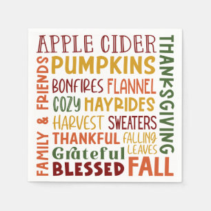 Herfst herfst Thanksgiving wintervakantie dankbaar Servet