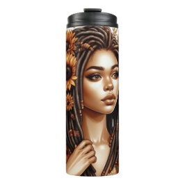  HERFST HERFST THEMA AFRO-AMERIKAANSE VROUW THERMOSBEKER