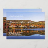 Herfst herfst Trees Lake Country Wedding Invitatio Kaart (Voorkant / Achterkant)