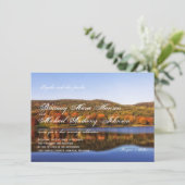 Herfst herfst Trees Lake Country Wedding Invitatio Kaart (Staand voorkant)