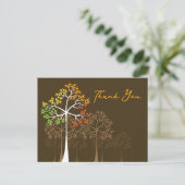 Herfst herfst Trees Rustic Aangepast Dank u Briefk Briefkaart (Staand voorkant)