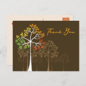 Herfst herfst Trees Rustic Aangepast Dank u Briefk Briefkaart (Voorkant / Achterkant)