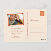 Herfst herfst Trees Rustic Aangepast Dank u Briefk Briefkaart (Achterkant)