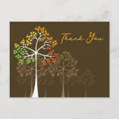 Herfst herfst Trees Rustic Aangepast Dank u Briefk Briefkaart (Voorkant)