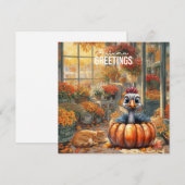 Herfst Herfst Turkije is bij Florist Shop Thanksgi Feestdagenkaart (Voorkant / Achterkant)