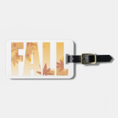 Herfst Herfst Typografie Ontwerp met bladeren Bagagelabel (Voorkant horizontaal)