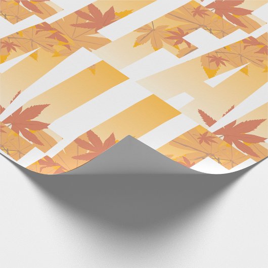 Herfst Herfst Typografie Ontwerp met bladeren Cadeaupapier