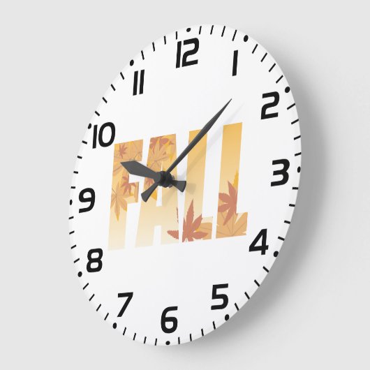 Herfst Herfst Typografie Ontwerp met bladeren Grote Klok (Hoek)
