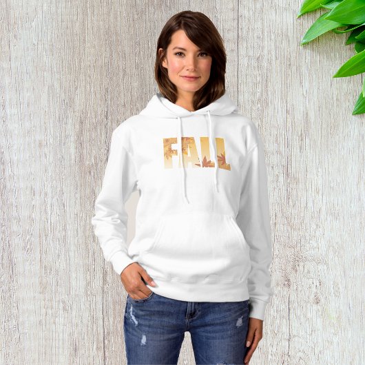 Herfst Herfst Typografie Ontwerp met bladeren Hoodie