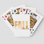 Herfst Herfst Typografie Ontwerp met bladeren Pokerkaarten (Achterkant)