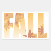 Herfst Herfst Typografie Ontwerp met bladeren Rechthoekige Sticker (Voorkant)