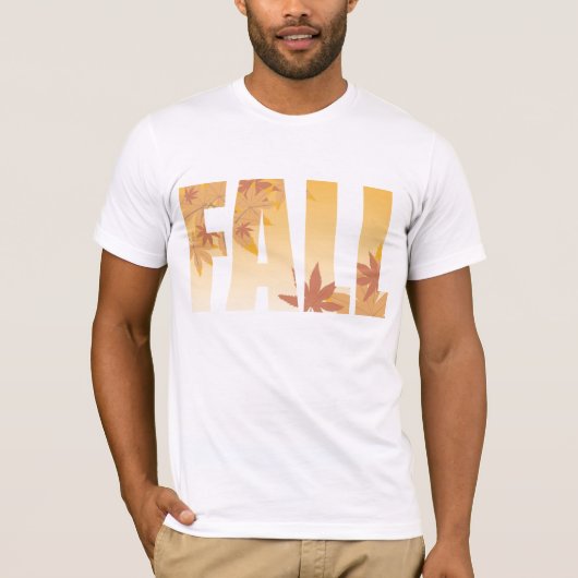Herfst Herfst Typografie Ontwerp met bladeren T-shirt (Voorkant)