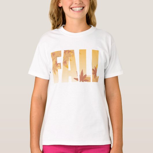 Herfst Herfst Typografie Ontwerp met bladeren T-shirt (Voorkant)