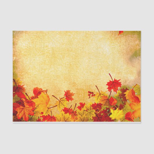 Herfst herfst verlaat grens op perkament tissuepapier (Voorkant)