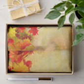 Herfst herfst verlaat grens op perkament tissuepapier (Geschenk)