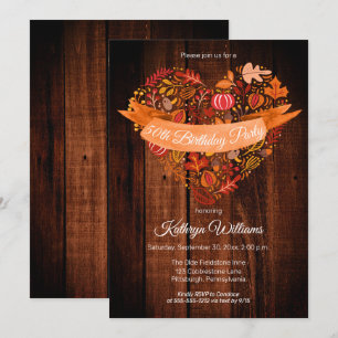 Herfst   Herfst verlaat Pumpkins Wood Verjaardagsf Kaart