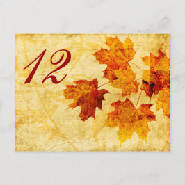 herfst herfst verlaat trouwtafel zitje briefkaart