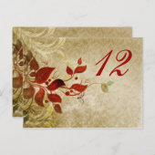 herfst herfst verlaat trouwtafel zitje briefkaart (Voorkant / Achterkant)