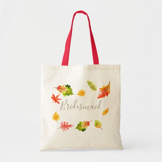 Herfst herfst vertrekt bruidsmeisje tote bag (Voorkant)