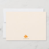 Herfst herfst vertrekt bruiloft dank je flatje 2 f bedankkaart (Achterkant)