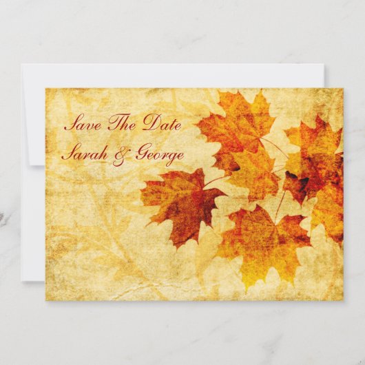herfst herfst vertrekt met uitzondering van de dat save the date (Voorkant)